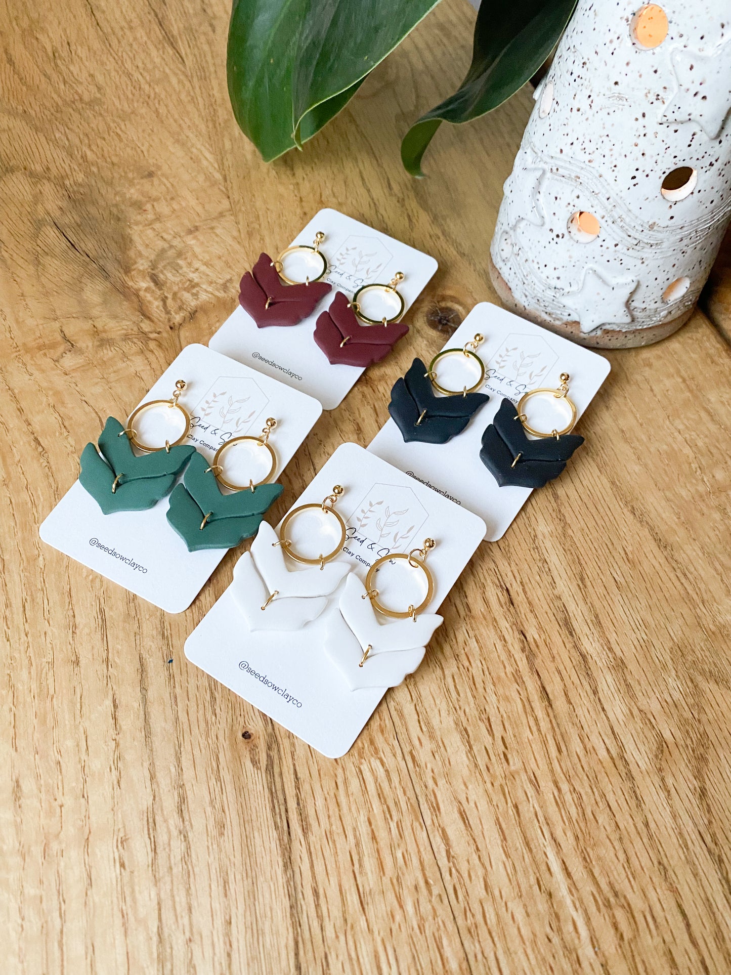 "Tinsel" Dangle with Gold Circle Accent