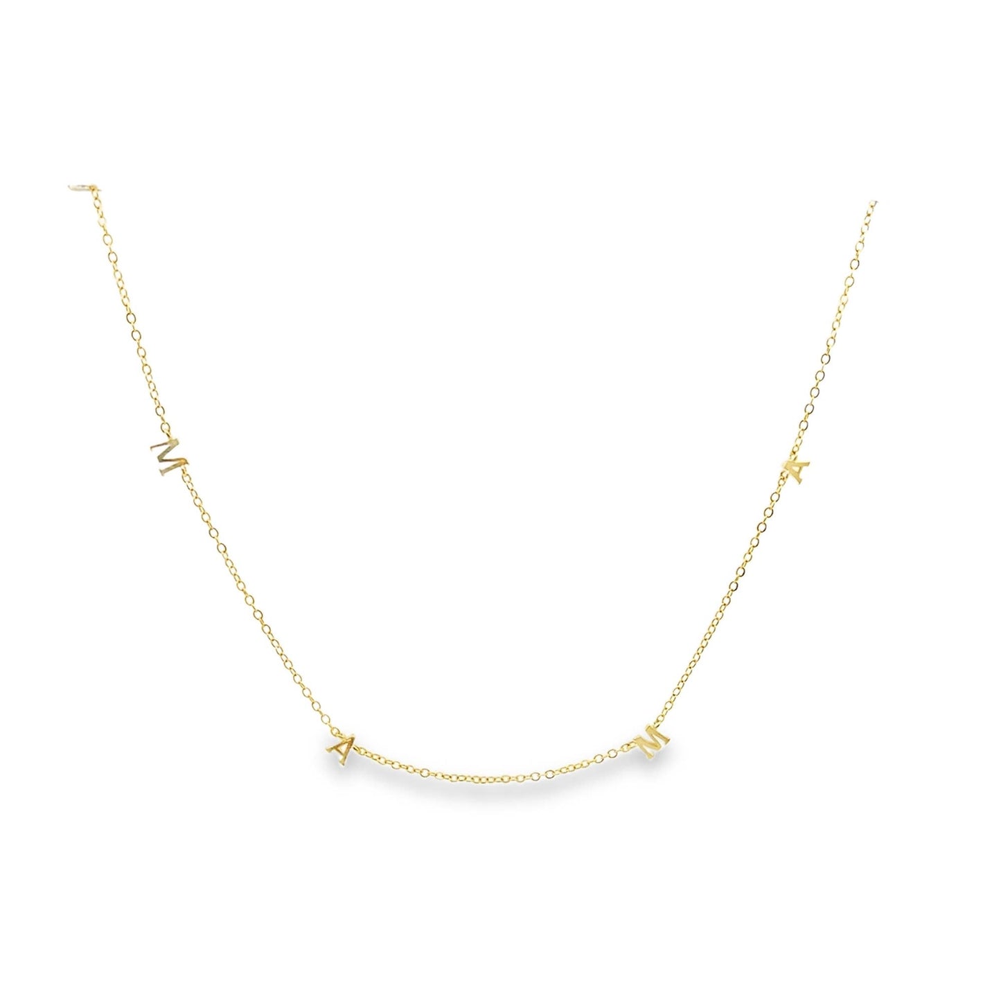 MAMA Letter Necklace Gold Filled