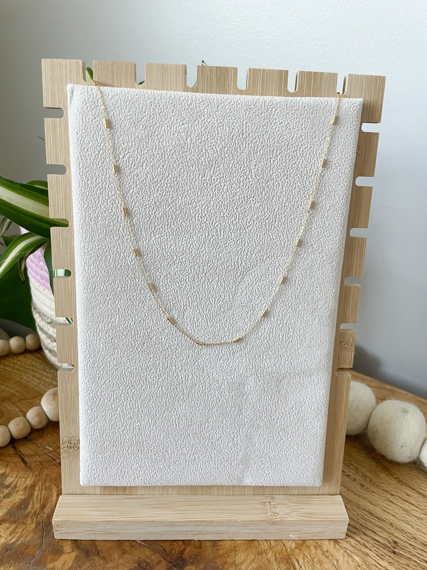 24K Gold Filled Dainty Artisan Tube Cable Satellite