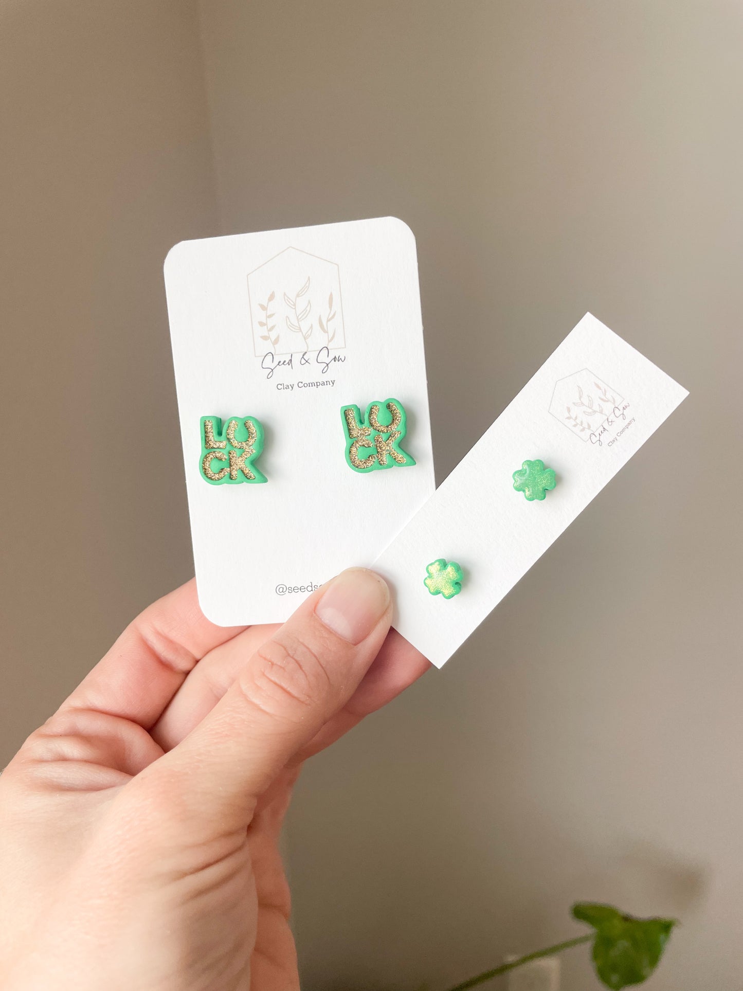 Luck & Clover Studs