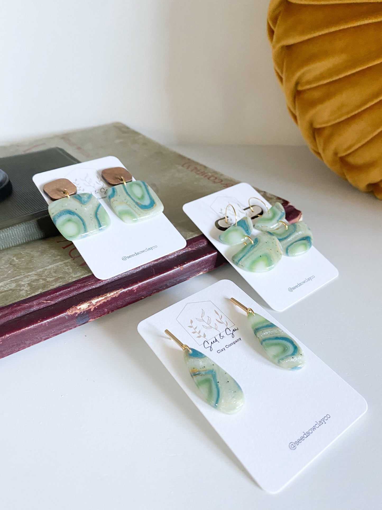 Blue/Green Agate in 3 Styles