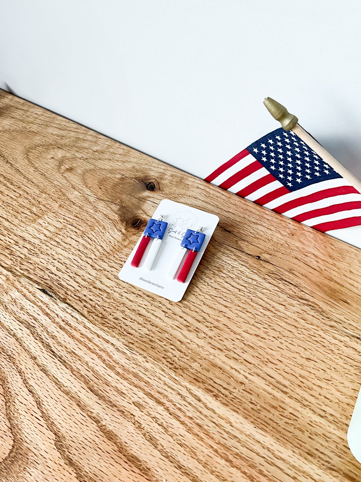 Blue Star & Stripes Flag Dangle