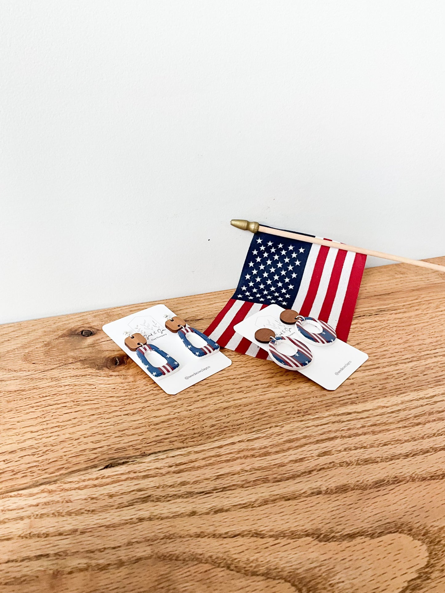 Vintage Stars and Stripes Dangles