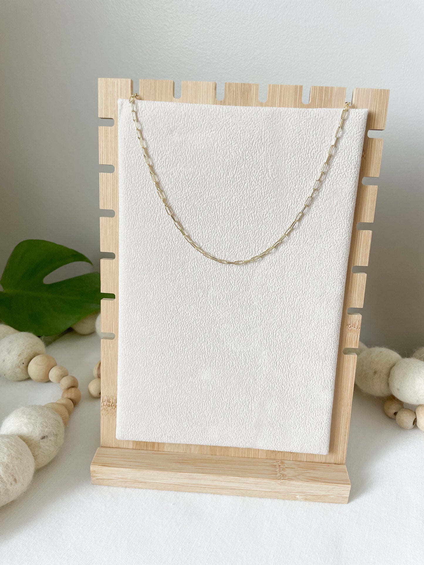 2.3mm Paperclip Layering Chain Necklace: 16 Inch