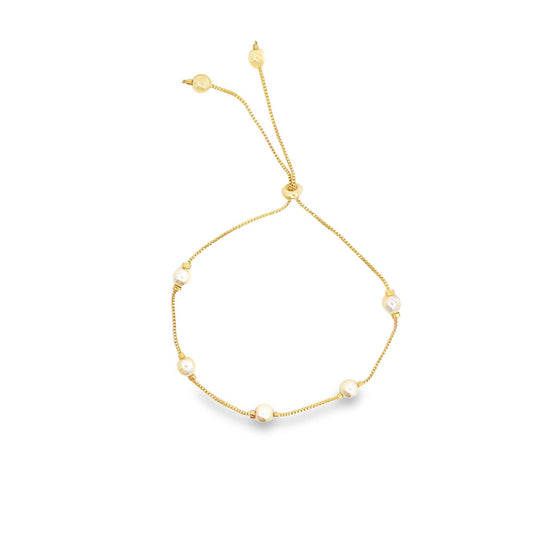 Gold Filled Pearl Adjustable Bracelet