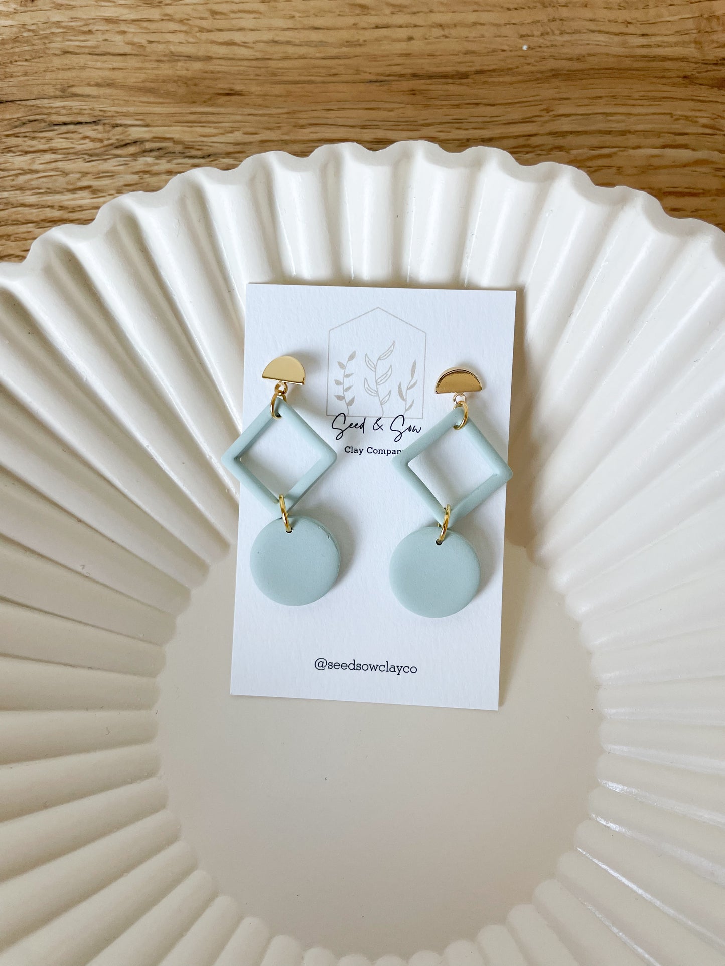 Diamond & Circle Dangle