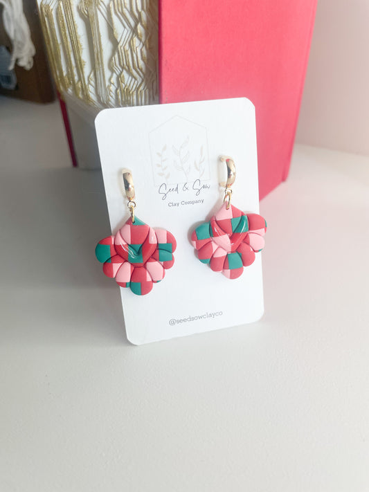 Retro Checker Dangle on Gold