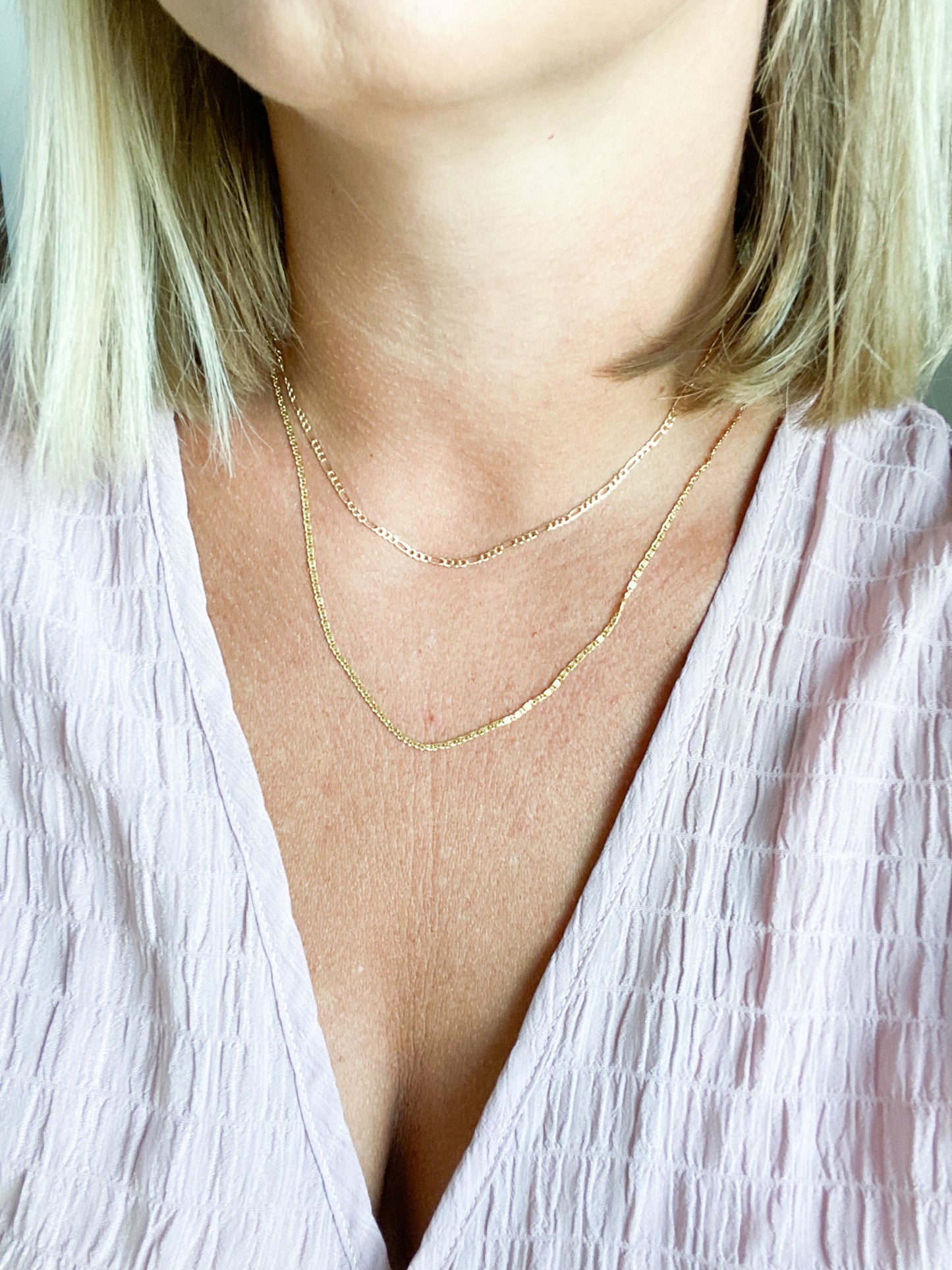 18k Gold Filled Figaro Necklace