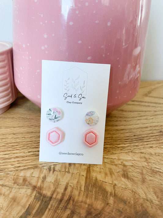 Floral & Pink Stud Pack