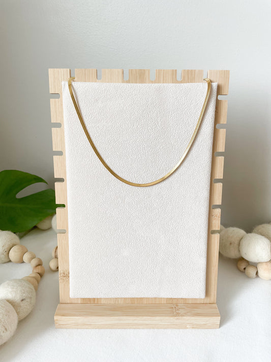 Herringbone Chain Necklace | 18K Gold Filled Herringbone Cha: 3mm - 16 Inch + 2 Inch Extender