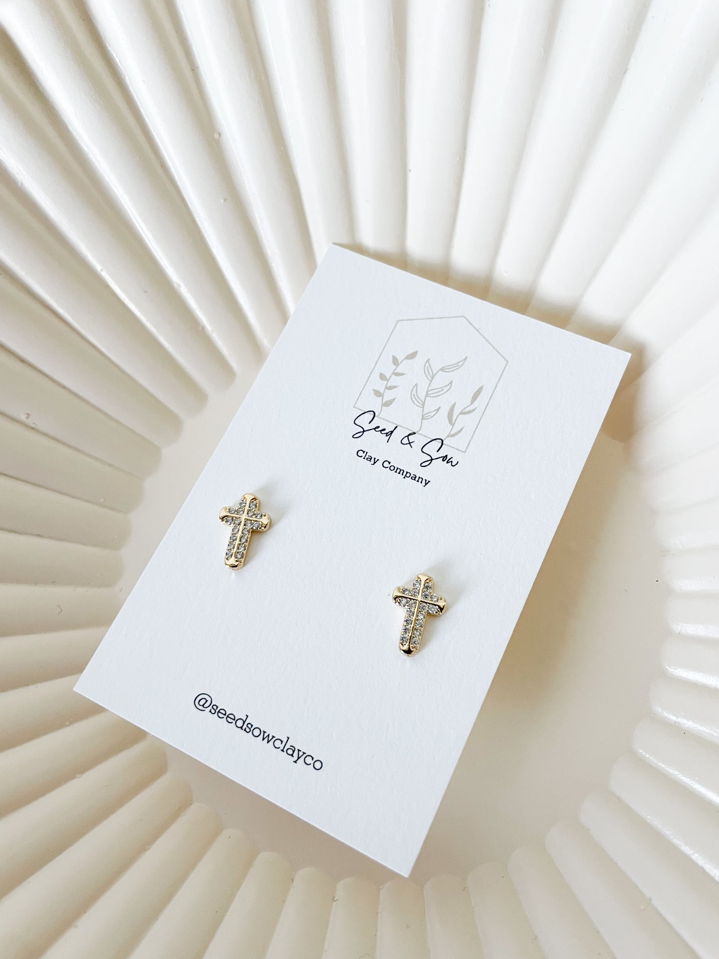 CZ Cross Stud