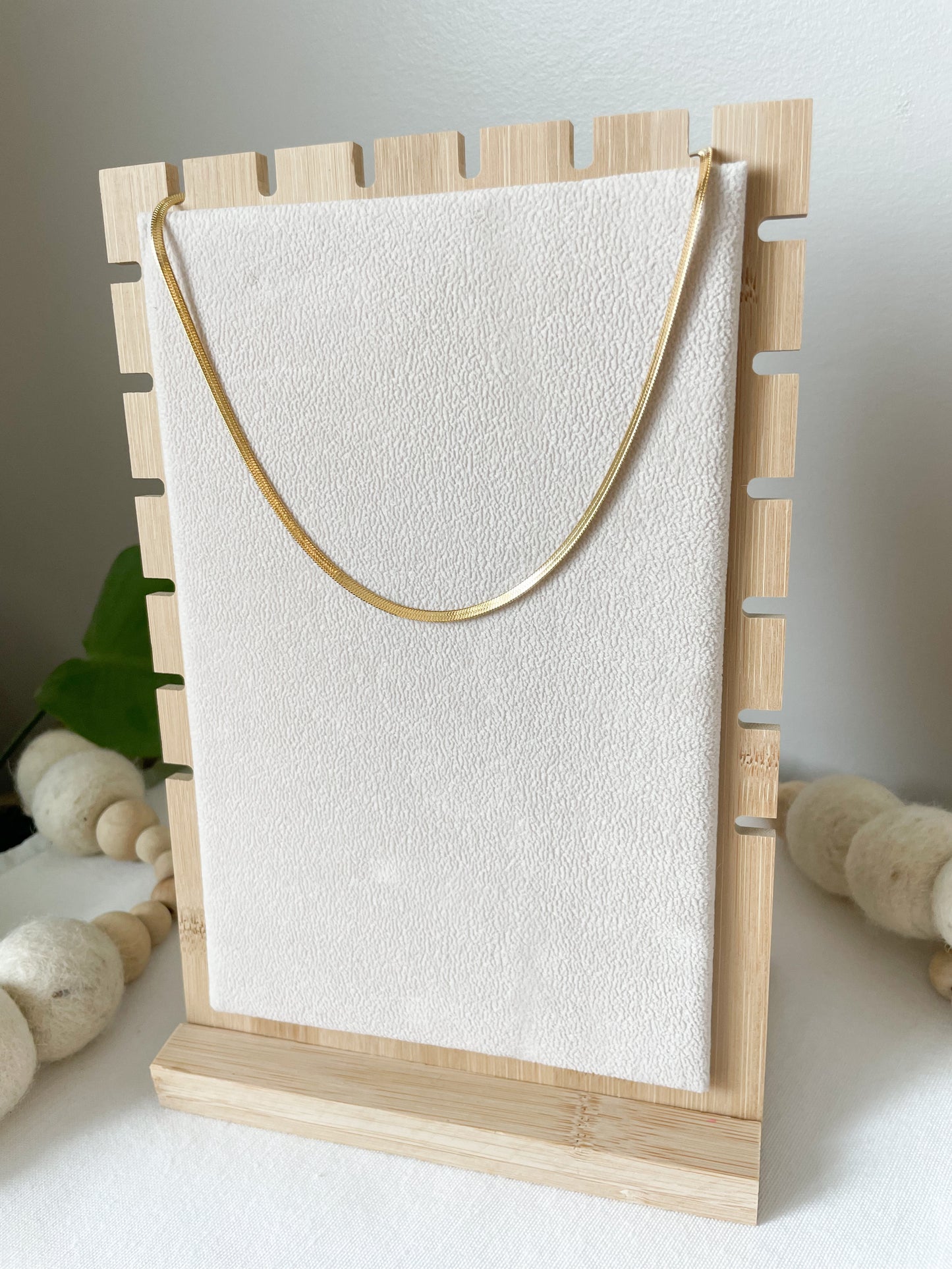 Herringbone Chain Necklace | 18K Gold Filled Herringbone Cha: 3mm - 16 Inch + 2 Inch Extender