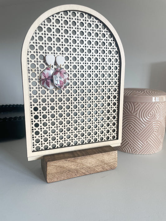 Rattan Earring Stand
