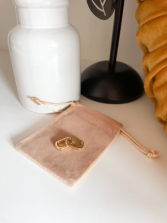 14K Gold Filled 18mm Oblong Minimalist Huggie Hoop Earrings
