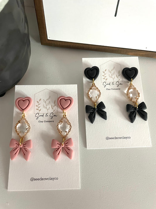 Vintage French Cz Diamond Dangle