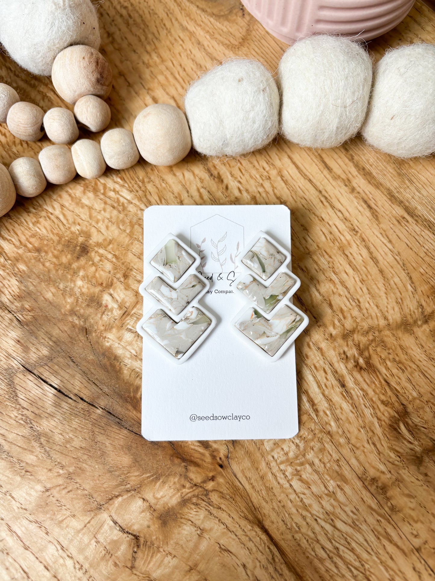 Bezel Tiered Diamond Stud