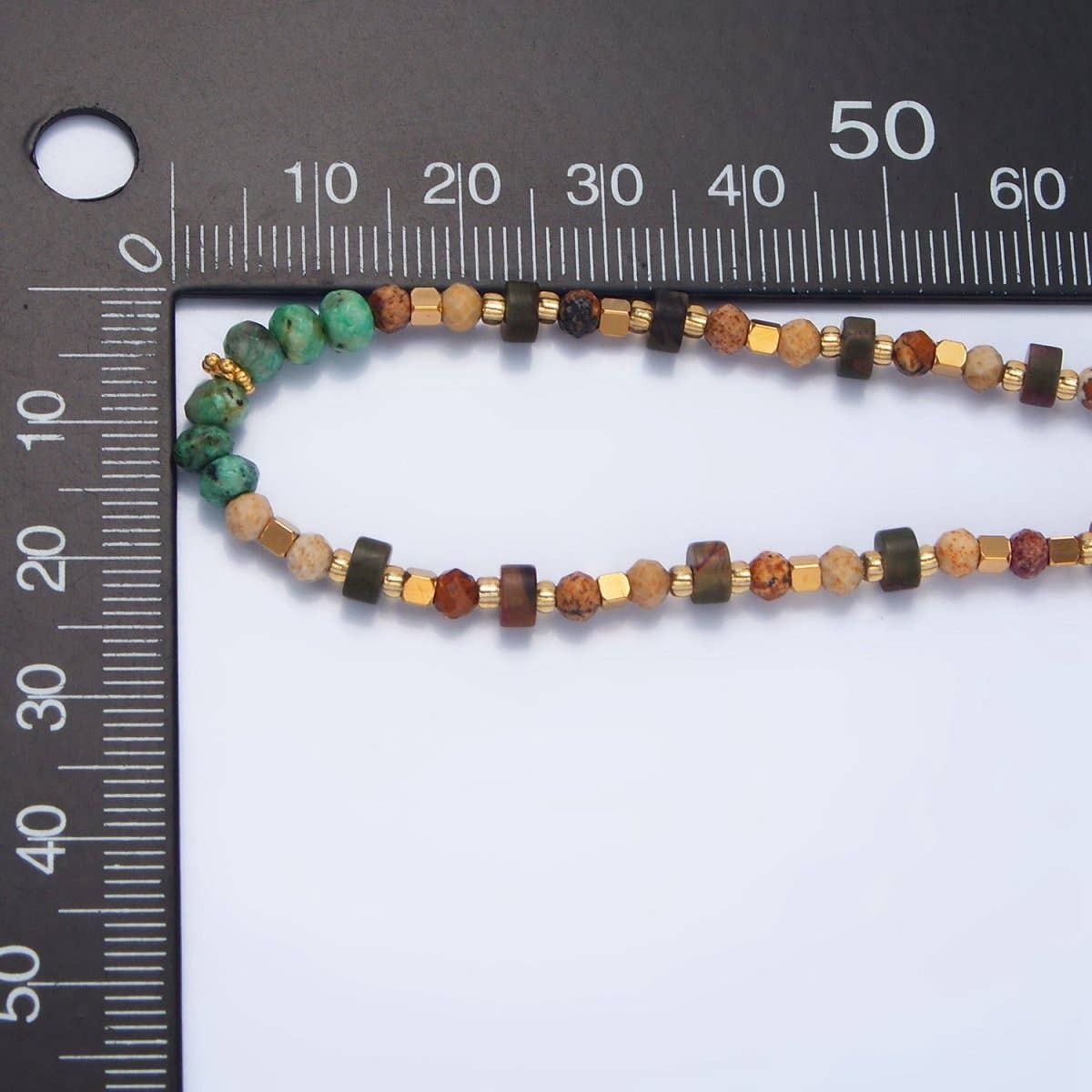 14K Gold Filled Multifaceted Turquoise Citrine 16 Inch Necklace