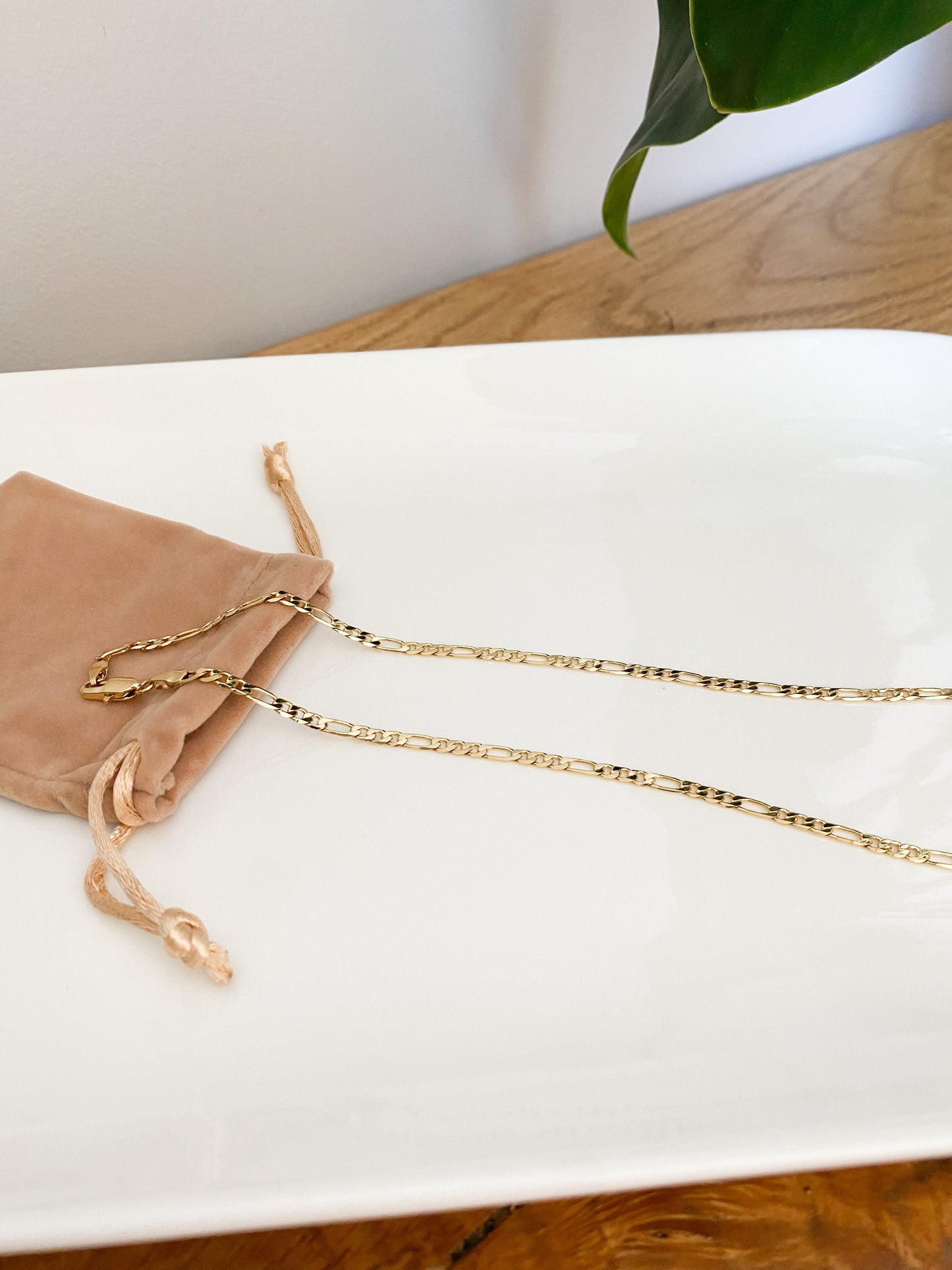 14K Gold Filled Figaro Necklace